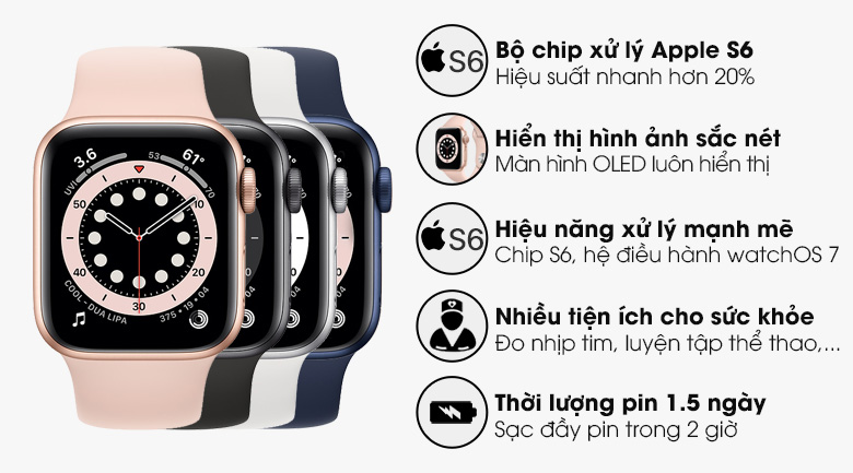 Các thông số ấn tượng của chiếc Apple Watch series 6