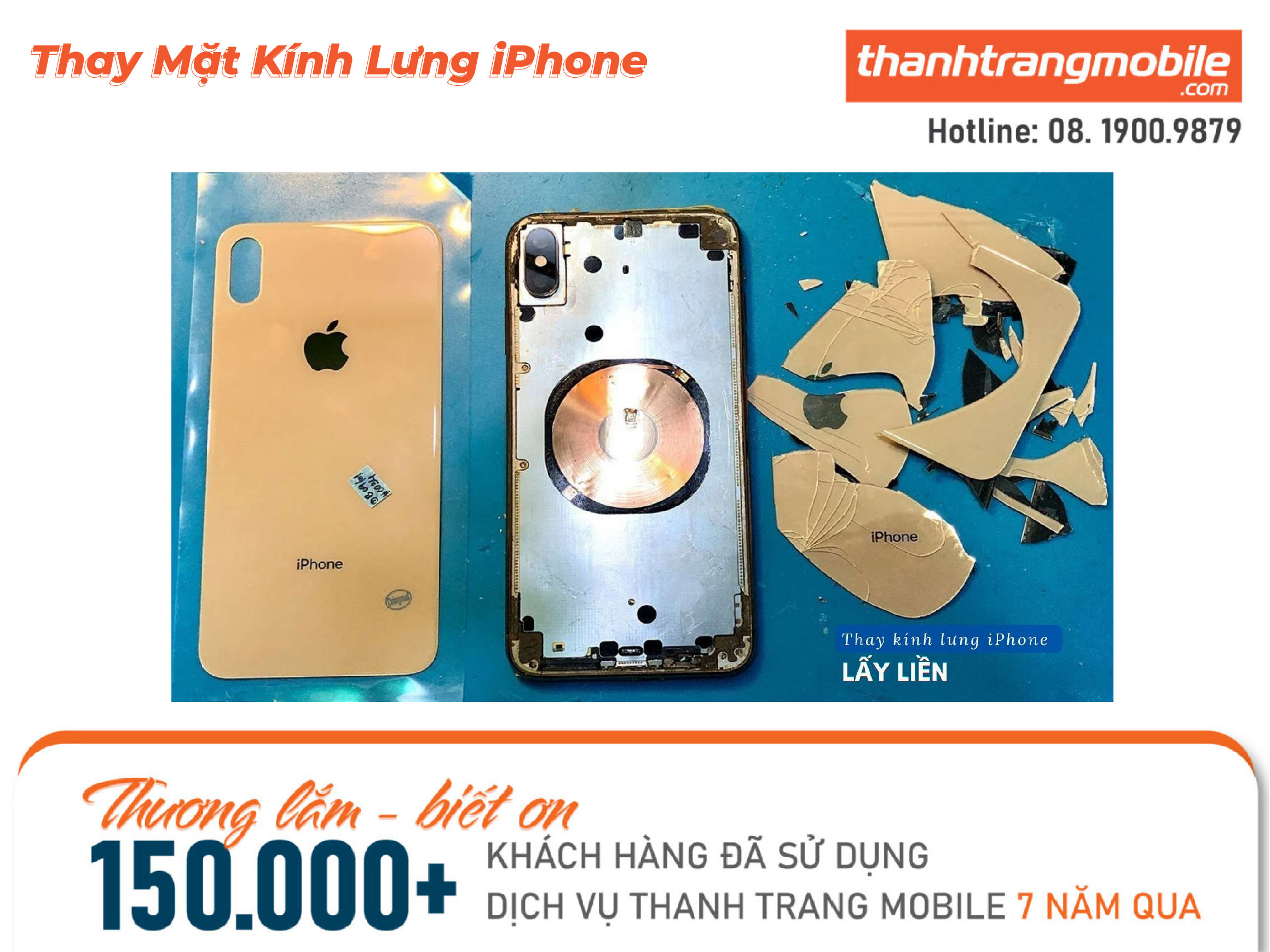 Thay Mặt Kính Lưng iPhone X giá bao nhiêu