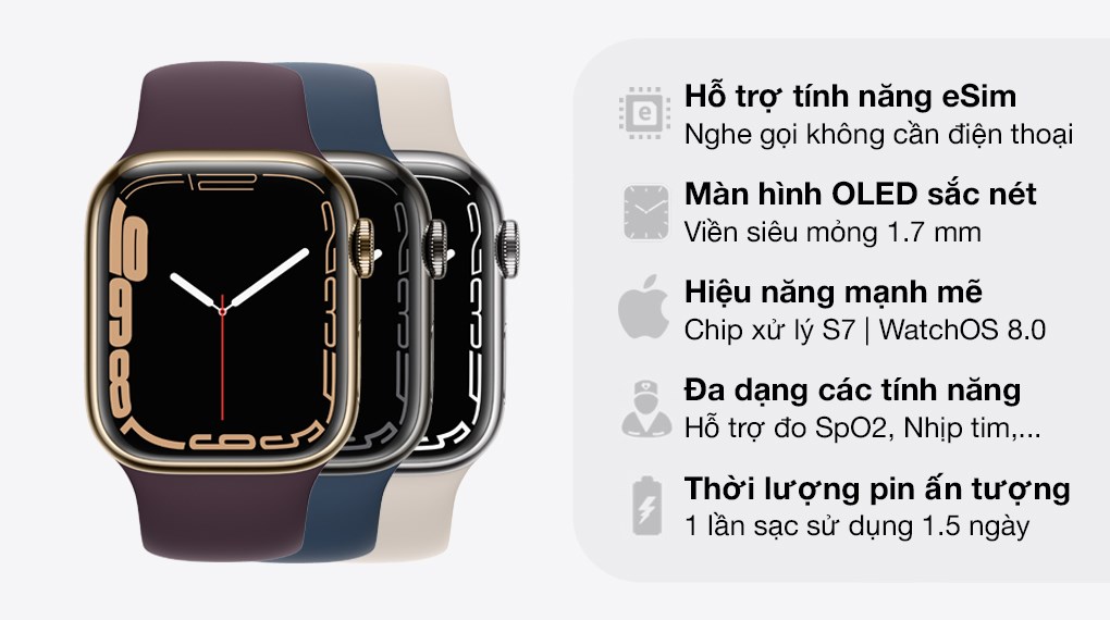 Các thông số ấn tượng của chiếc Apple Watch series 7